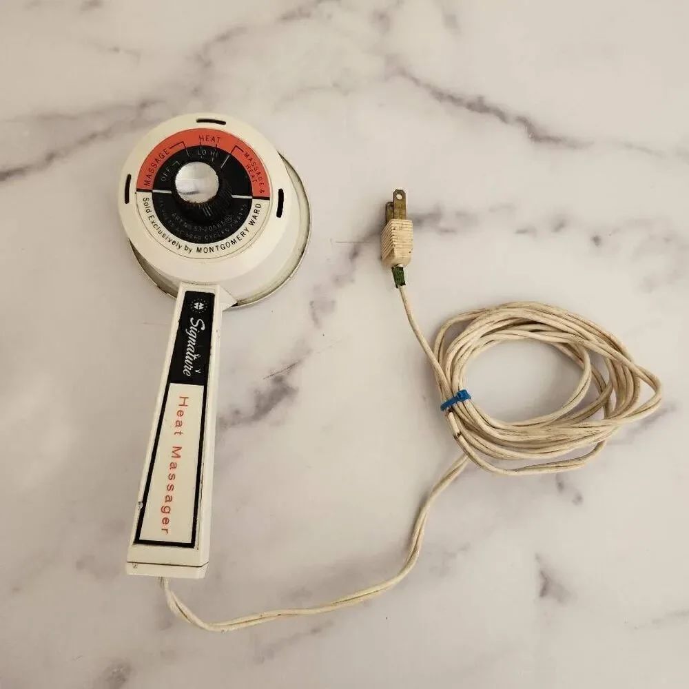 Heat massage vintage Signature Montgomery Ward massager 115 Volts 50s - 60s